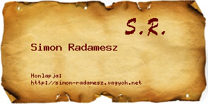 Simon Radamesz névjegykártya